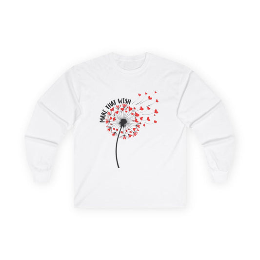 Long Sleeve Tee — Dandelion Make That Wish - New Fun Tee