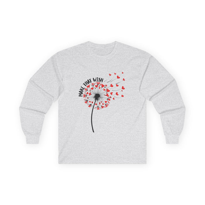 Long Sleeve Tee — Dandelion Make That Wish - New Fun Tee
