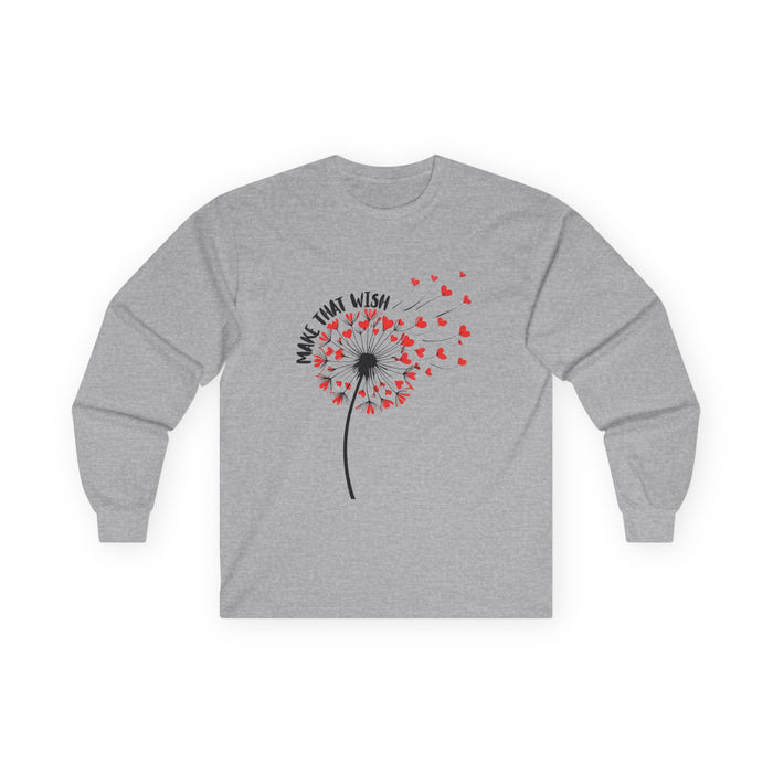 Long Sleeve Tee — Dandelion Make That Wish - New Fun Tee