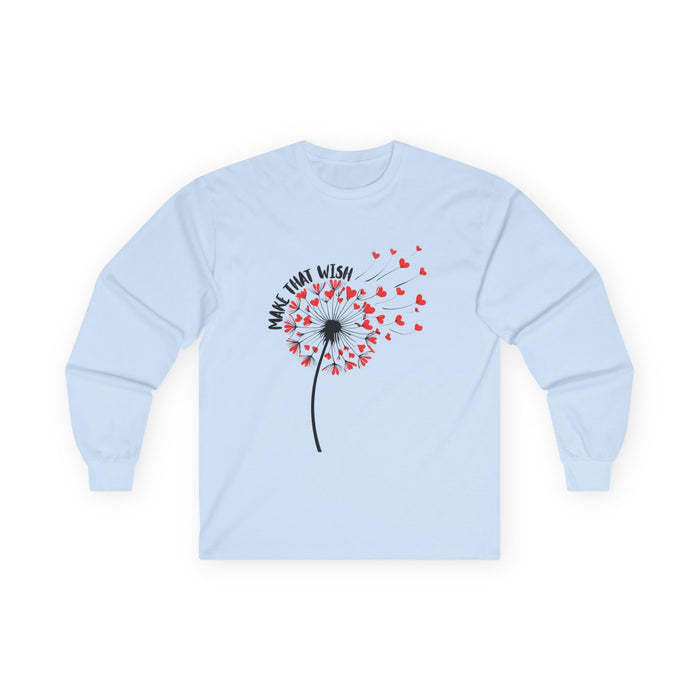 Long Sleeve Tee — Dandelion Make That Wish - New Fun Tee