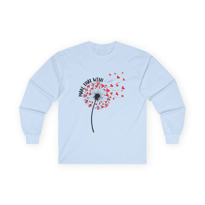 Long Sleeve Tee — Dandelion Make That Wish - New Fun Tee