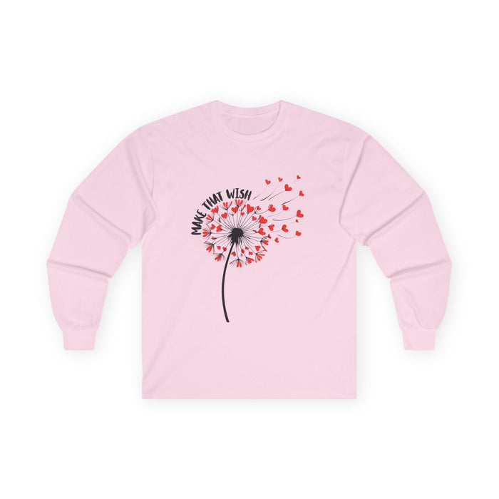 Long Sleeve Tee — Dandelion Make That Wish - New Fun Tee