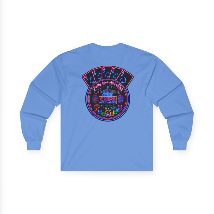 Long Sleeve Tee — "Stack Chips Not Charges" Crime Con 26'