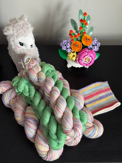 Love Is Love - Valentine's Day 2026 Self Striping Sock Set & Solo Skeins - Self Striping Merino Nylon Sock