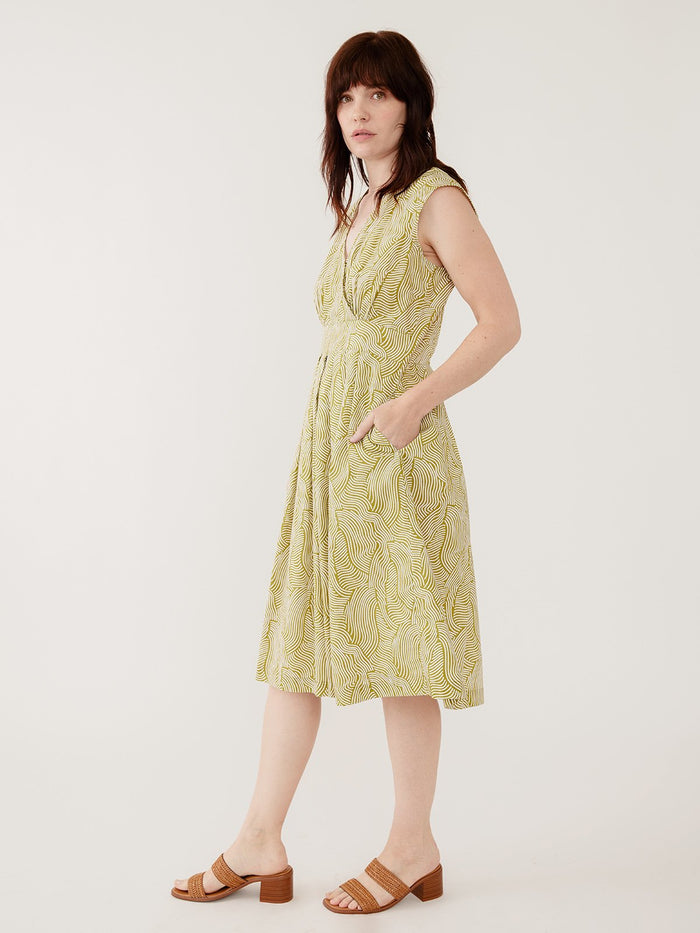 Lucille Dress Waves Green