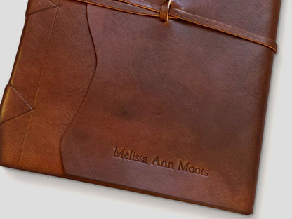 Luxury Old-World Leather Wrap Sketchbook with Amalfi Paper