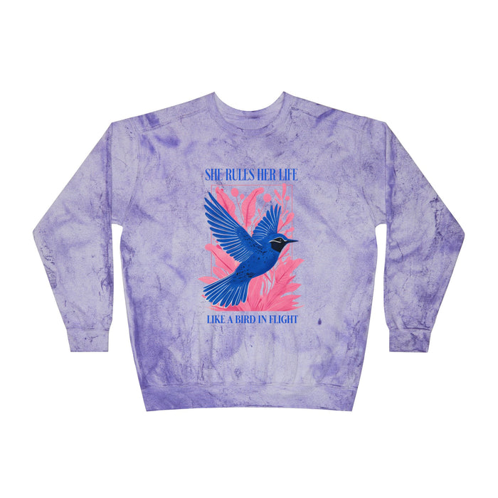 LYRICS - She Rules Her Life Like A Bird In Flight  Graphic Crewneck Sweatshirt NEW