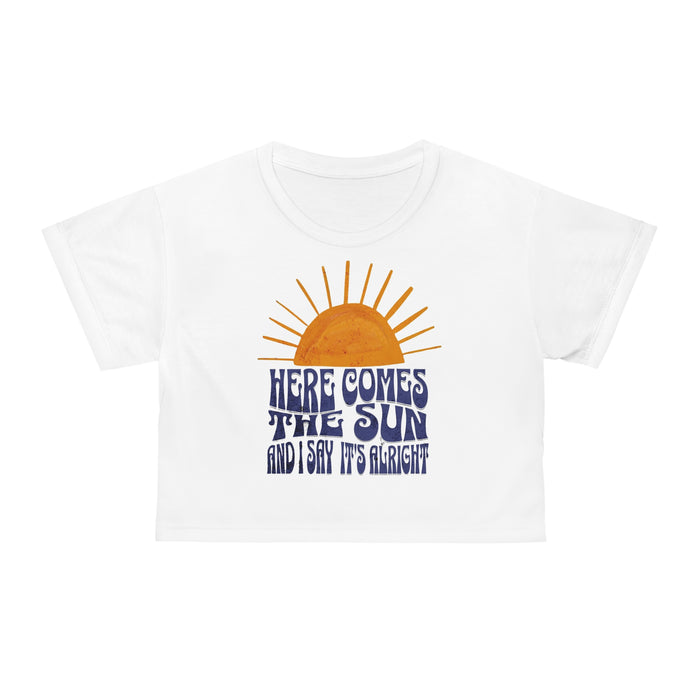 Lyrics Here Comes the Sun Crop Tee