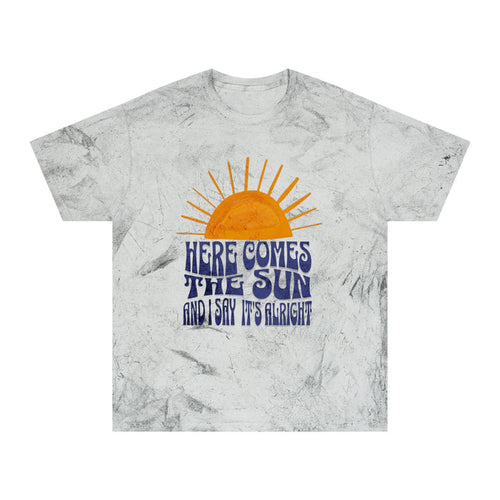 Lyrics Here Comes The Sun Unisex T-Shirt - Colorblast