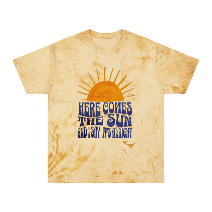 Lyrics Here Comes The Sun Unisex T-Shirt - Colorblast