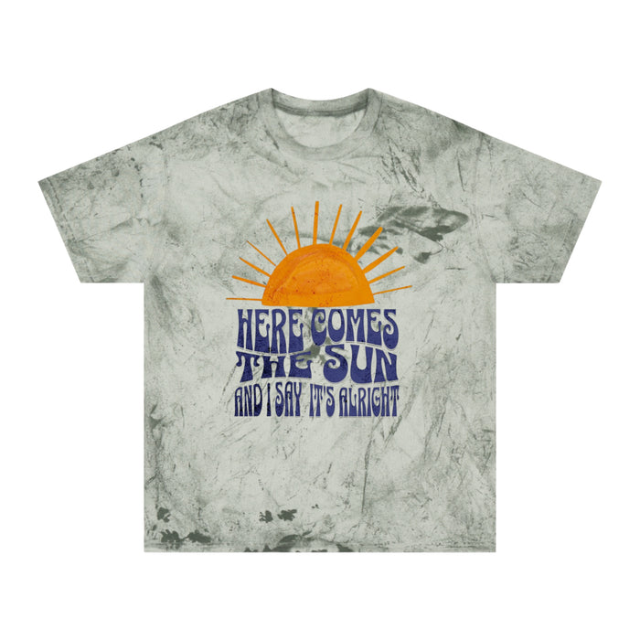 Lyrics Here Comes The Sun Unisex T-Shirt - Colorblast