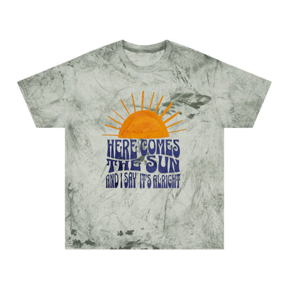Lyrics Here Comes The Sun Unisex T-Shirt - Colorblast