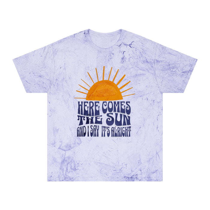 Lyrics Here Comes The Sun Unisex T-Shirt - Colorblast