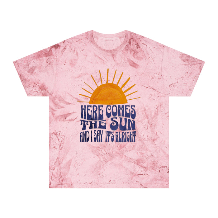 Lyrics Here Comes The Sun Unisex T-Shirt - Colorblast