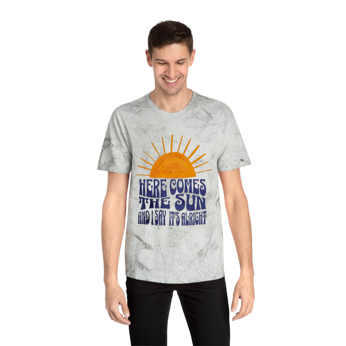 Lyrics Here Comes The Sun Unisex T-Shirt - Colorblast