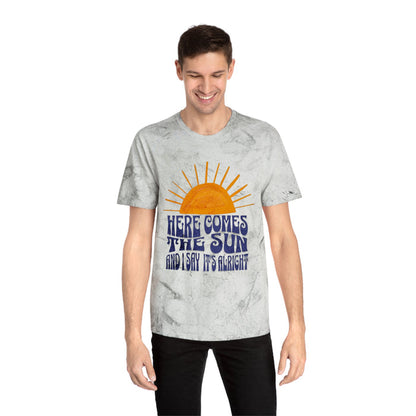Lyrics Here Comes The Sun Unisex T-Shirt - Colorblast