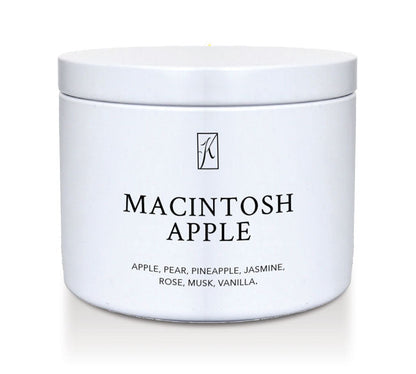 White container of 'Macintosh Apple' fragrance on a white background