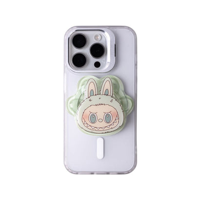 Phone case with a cartoon character on a white background