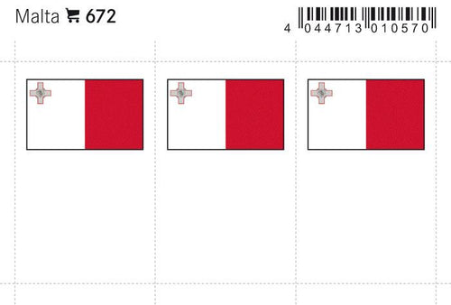 Malta Flag Labels