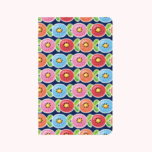 Mary Engelbreit Marching Flower Fried Egg Navy