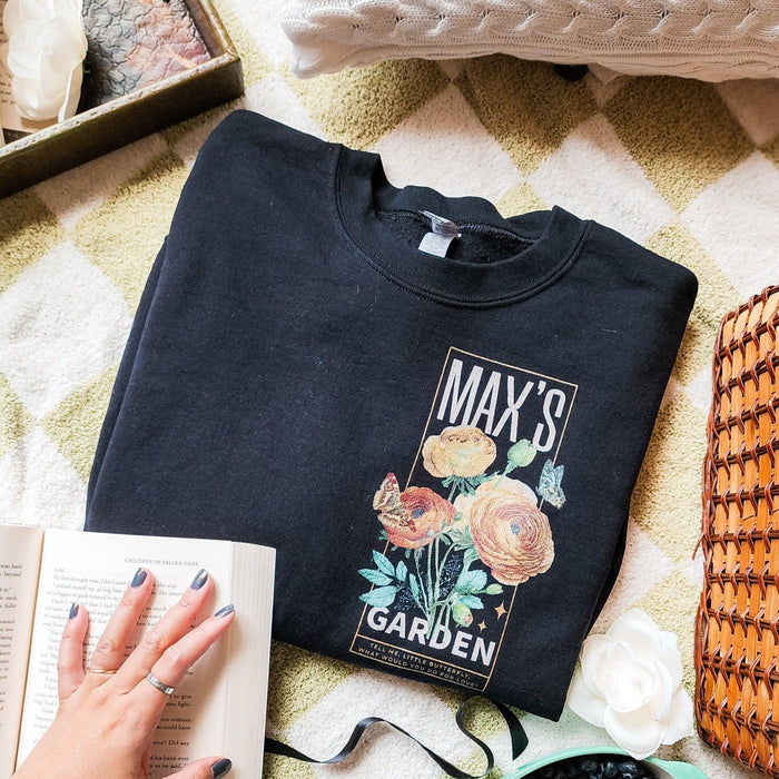 Max's Garden Sweatshirt - The Bean Workshop - carissa broadbent, Crew neck, daughter of no worlds, DTG, Men's Clothing, Regular fit, sweatshirt, Sweatshirts, Unisex, Women's Clothing