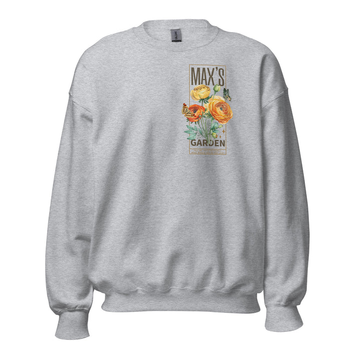 Max's Garden Sweatshirt - The Bean Workshop - carissa broadbent, Crew neck, daughter of no worlds, DTG, Men's Clothing, Regular fit, sweatshirt, Sweatshirts, Unisex, Women's Clothing