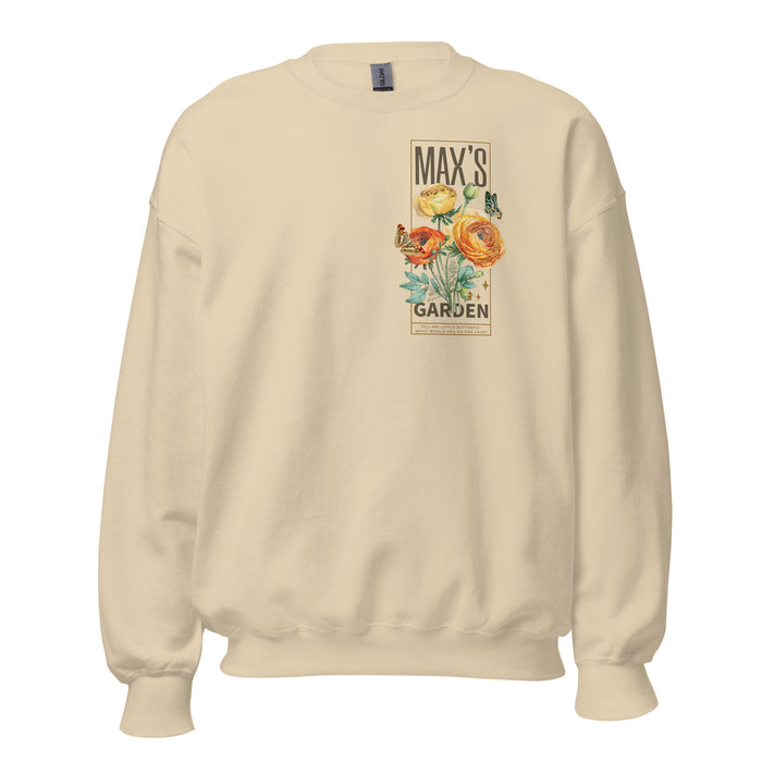 Max's Garden Sweatshirt - The Bean Workshop - carissa broadbent, Crew neck, daughter of no worlds, DTG, Men's Clothing, Regular fit, sweatshirt, Sweatshirts, Unisex, Women's Clothing
