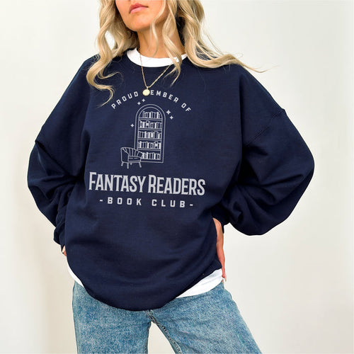 Member of Fantasy Readers Book Club Sweatshirt - The Bean Workshop - bookish, fantasy readers book club, read everyday, sweater, sweatshirt