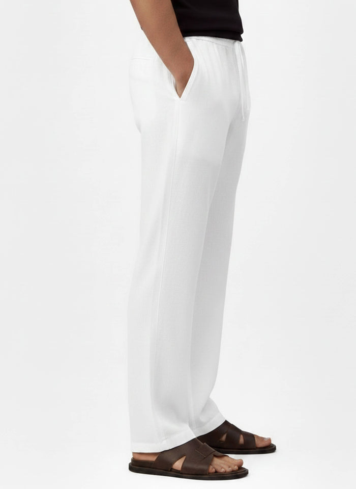 Men's Linen blend Pants White