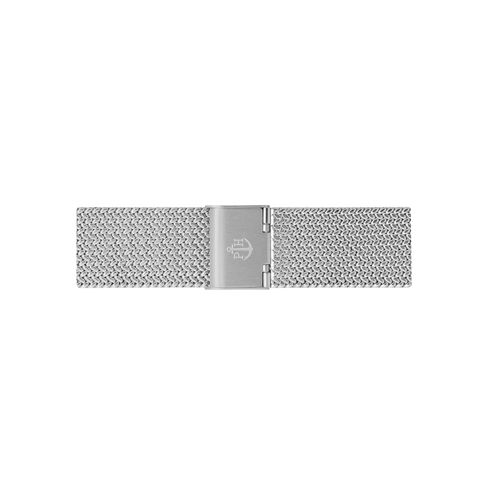 Mesh Uhrenarmband Woven Silber 20 mm