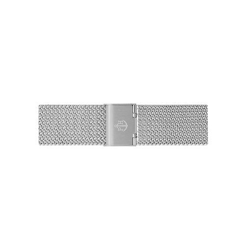 Mesh Uhrenarmband Woven Silber 20 mm