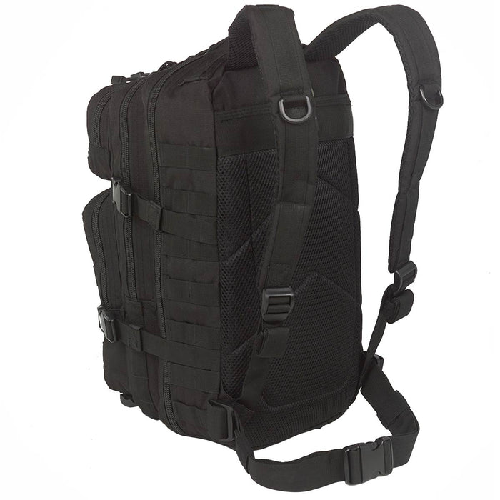 mil tec molle assault pack 20L black rear straps