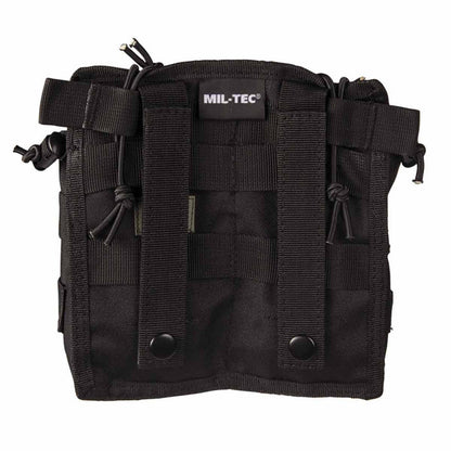 Mil-Tec Open Top Double Ammo Pouch Black Rear