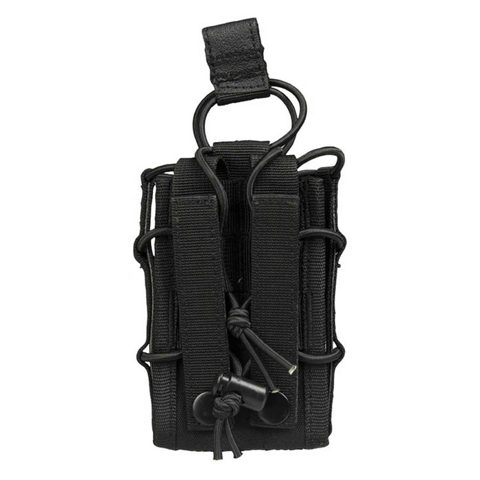 Rear view Mil-Tec Open top Mag Pouch Black