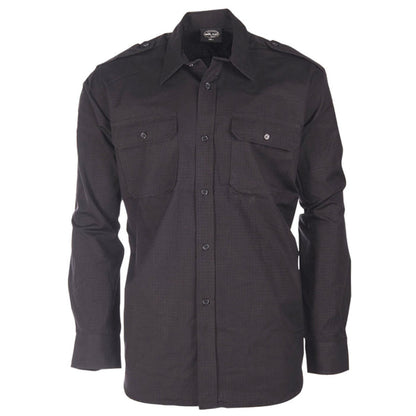 mil-tec black ripstop field shirt