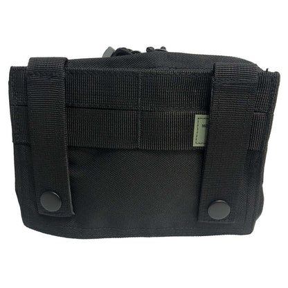 Mil-Tec Small Zipped MOLLE Belt Pouch Black Rear