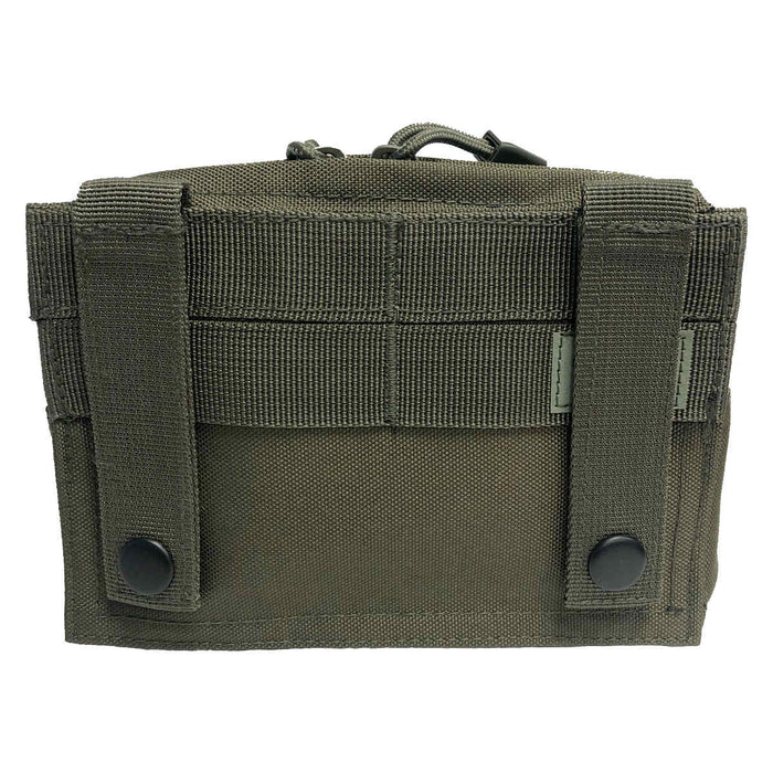 Mil-Tec Small Zipped MOLLE Belt Pouch Olive Green Rear