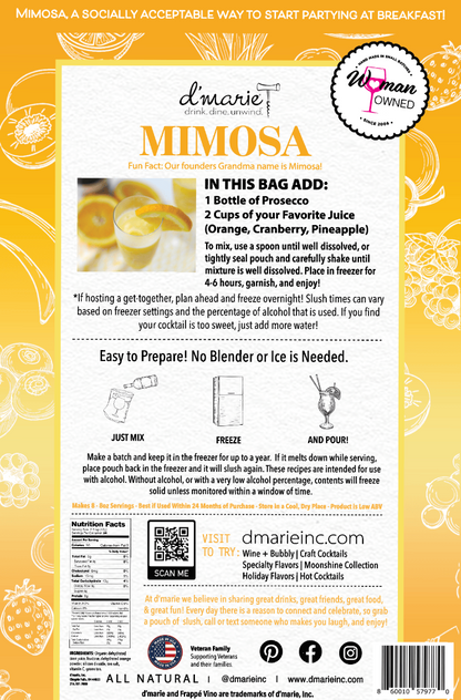 d'marie inc. Mimosa Cocktail - Ready-To-Freeze Cocktail