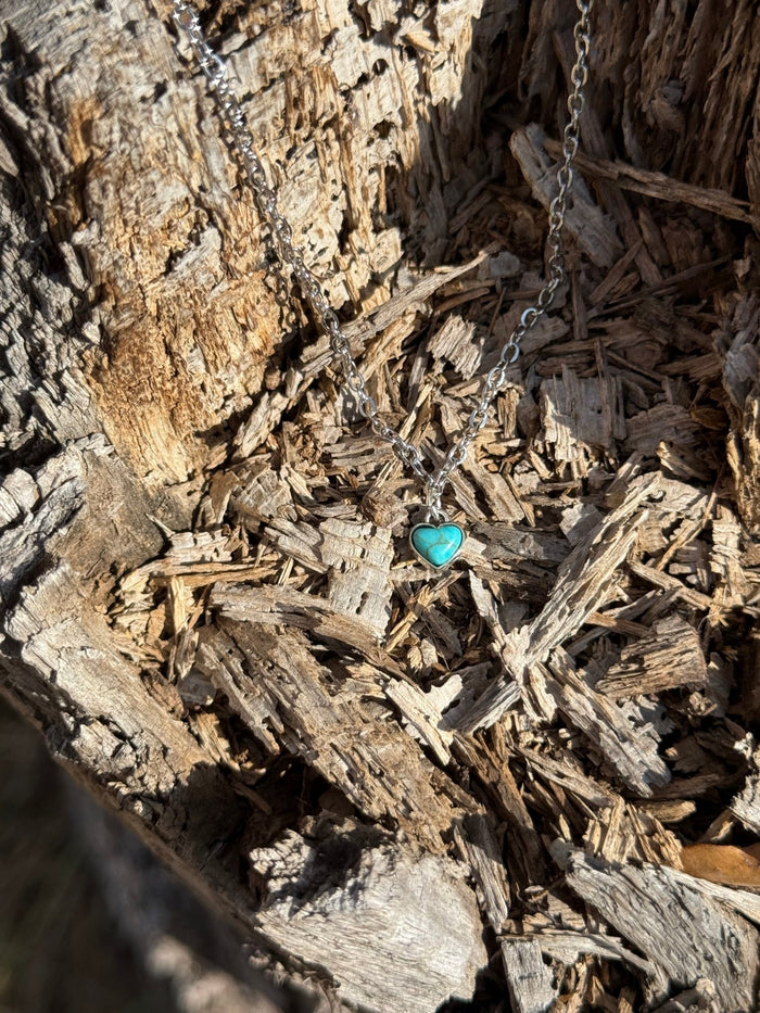 Mini Turquoise Heart Necklace