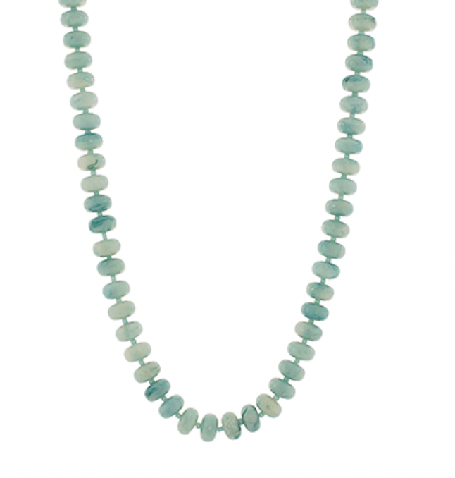Jenn & Co. Mint Marble Bead Necklace