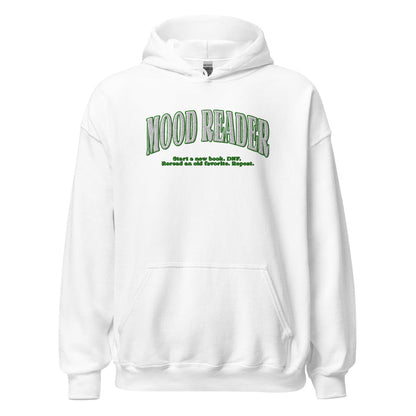Mood Reader Embroidered Hoodie - The Bean Workshop - book lover, bookish, embroidered, hoodie, minimalistic, read everyday