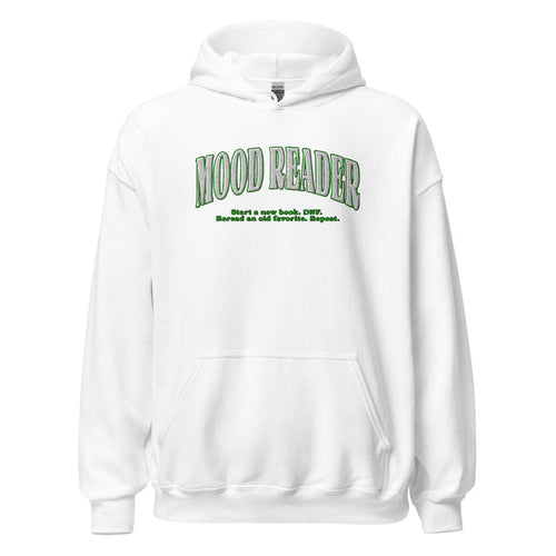 Mood Reader Embroidered Hoodie - The Bean Workshop - book lover, bookish, embroidered, hoodie, minimalistic, read everyday