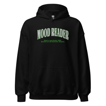 Mood Reader Embroidered Hoodie - The Bean Workshop - book lover, bookish, embroidered, hoodie, minimalistic, read everyday