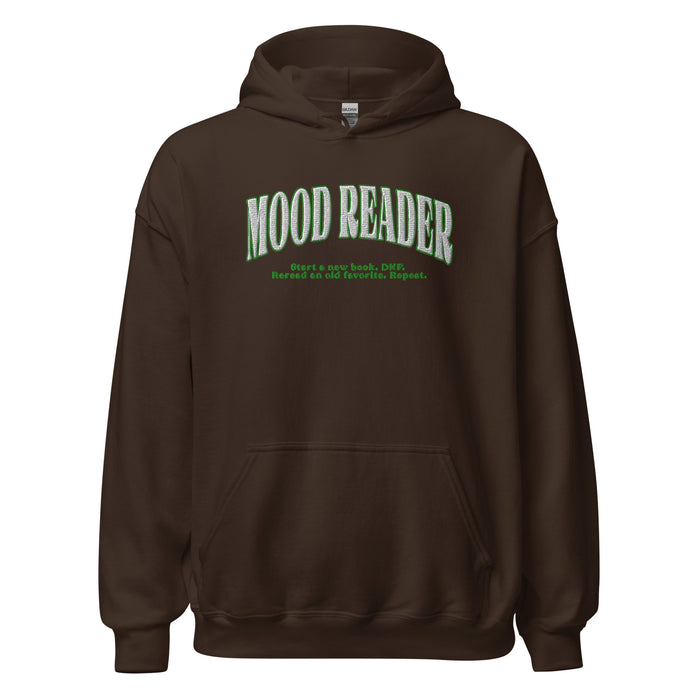 Mood Reader Embroidered Hoodie - The Bean Workshop - book lover, bookish, embroidered, hoodie, minimalistic, read everyday