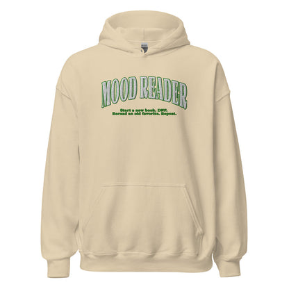 Mood Reader Embroidered Hoodie - The Bean Workshop - book lover, bookish, embroidered, hoodie, minimalistic, read everyday