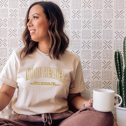 Mood Reader T-Shirt - The Bean Workshop - book lover, bookish, minimalistic, read everyday, t-shirt