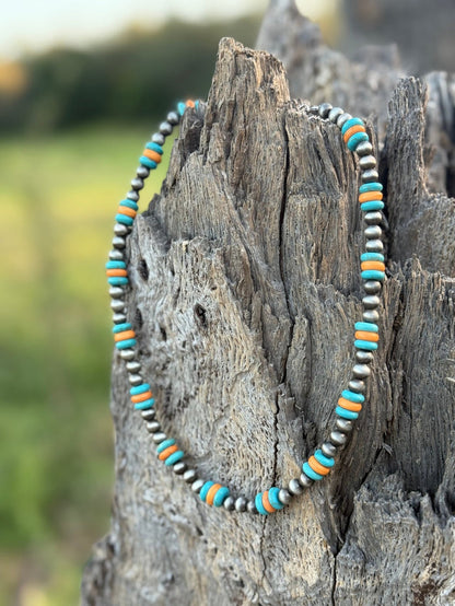 Multicolor Turquoise Beaded Choker