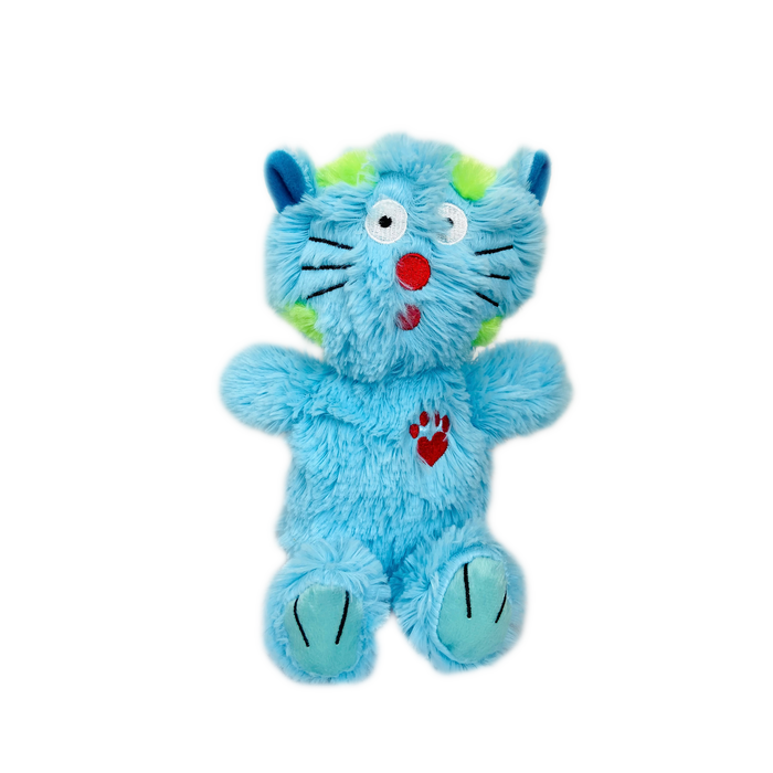 BOWZERS & MEOWZERS MAXIMUM THE CAT A BLUE LARGE PLUSH SQUEAKY DOG TOY BY MULTIPET AVAILABLE AT FAUX PAW PRODUCTIONS BY Debby Carman