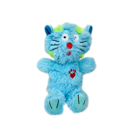 BOWZERS & MEOWZERS MAXIMUM THE CAT A BLUE LARGE PLUSH SQUEAKY DOG TOY BY MULTIPET AVAILABLE AT FAUX PAW PRODUCTIONS BY Debby Carman