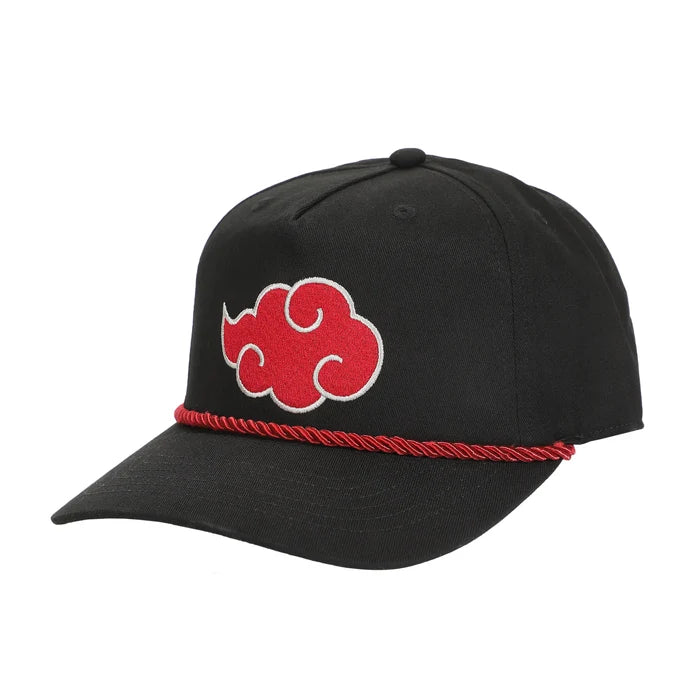 Naruto - Embroidered Akatsuki Cloud Black Retro Grandpa Snapback Hat